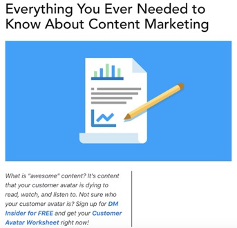 an updated piece of content